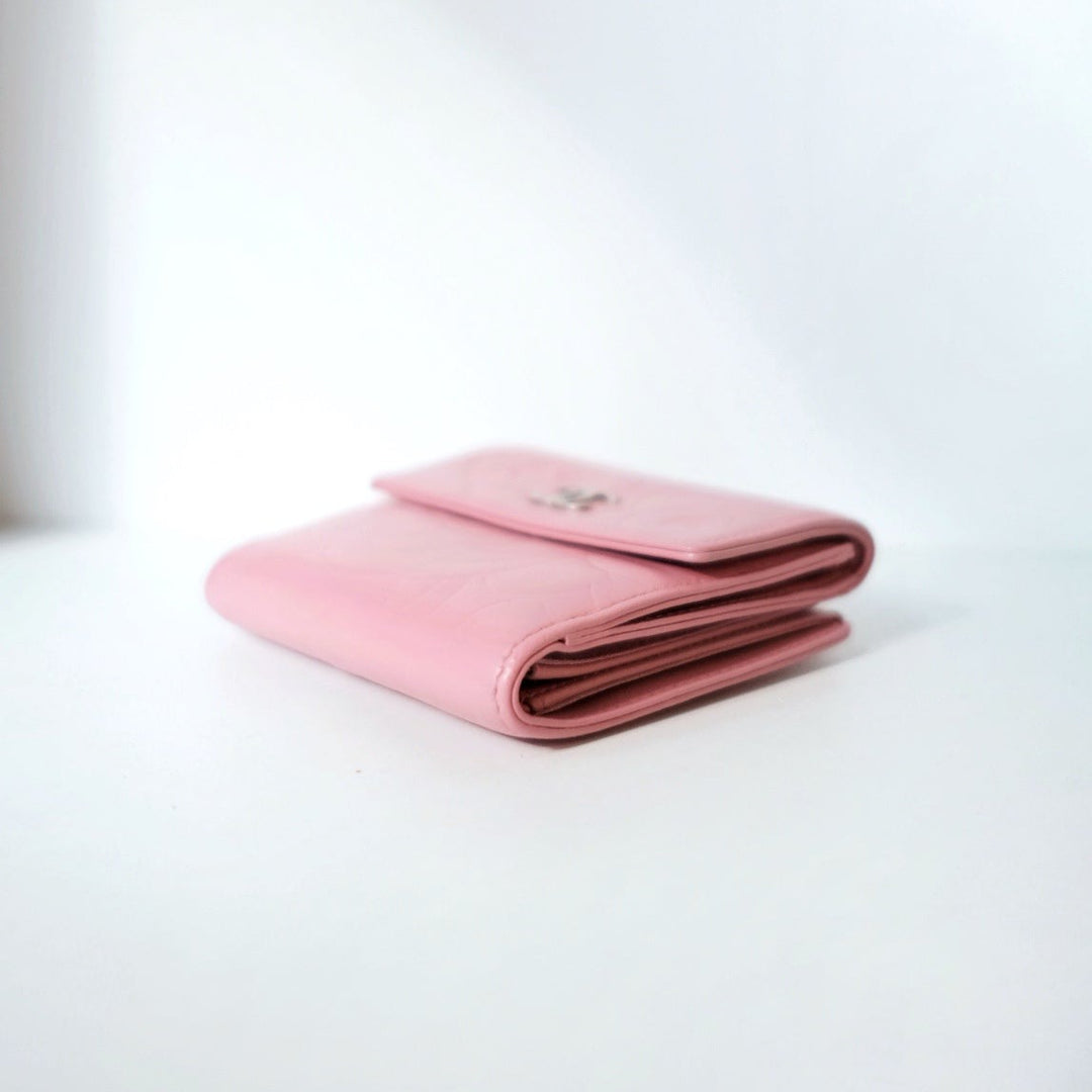 Chanel lambskin short wallet