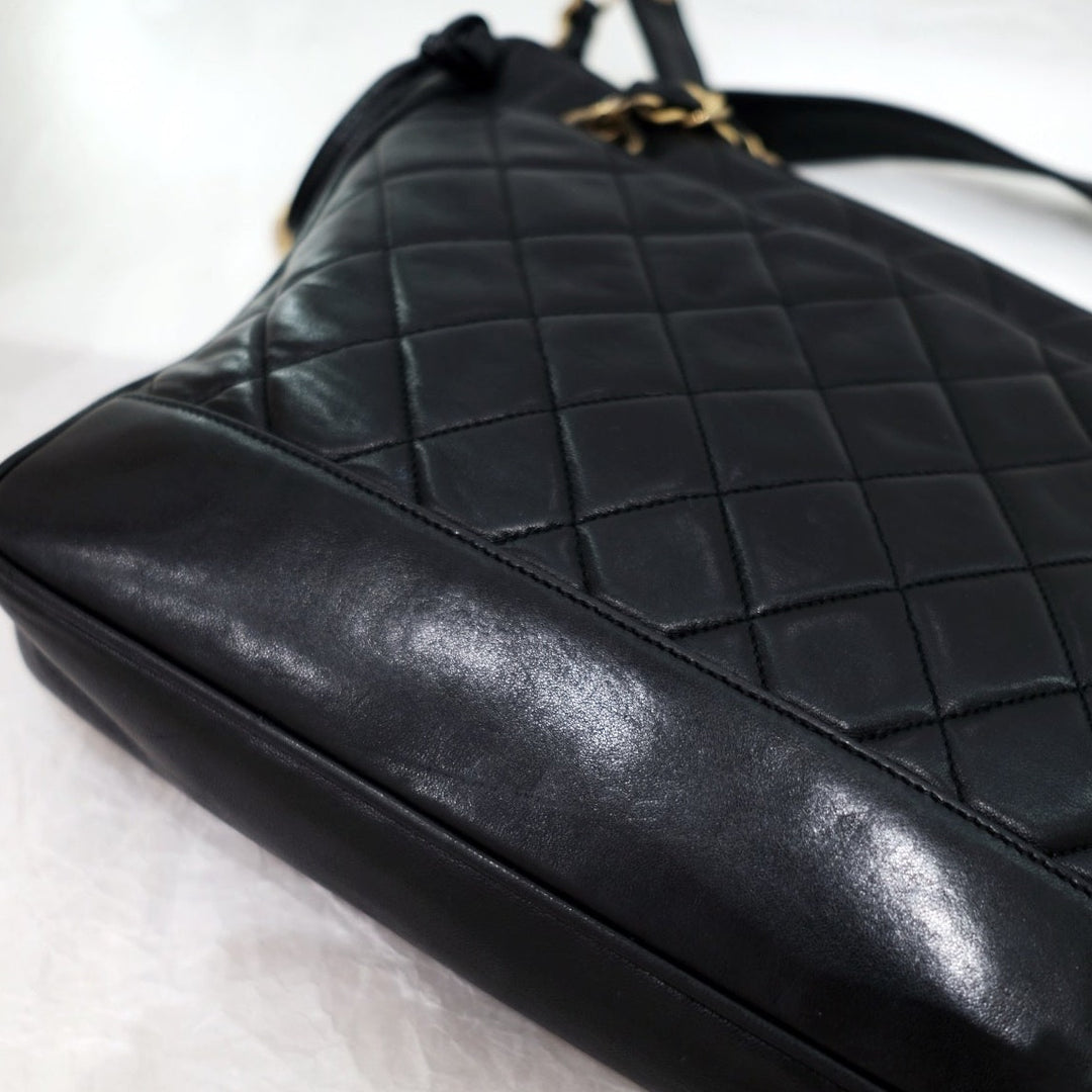 Chanel vintage lambskin tote bag