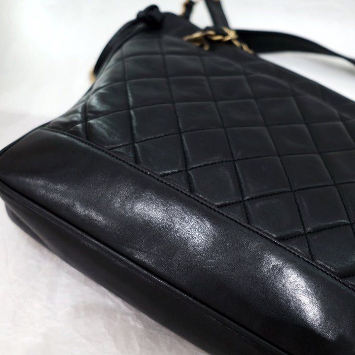 Chanel vintage lambskin tote bag