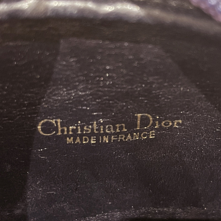 Dior navy monogram round shoulder bag