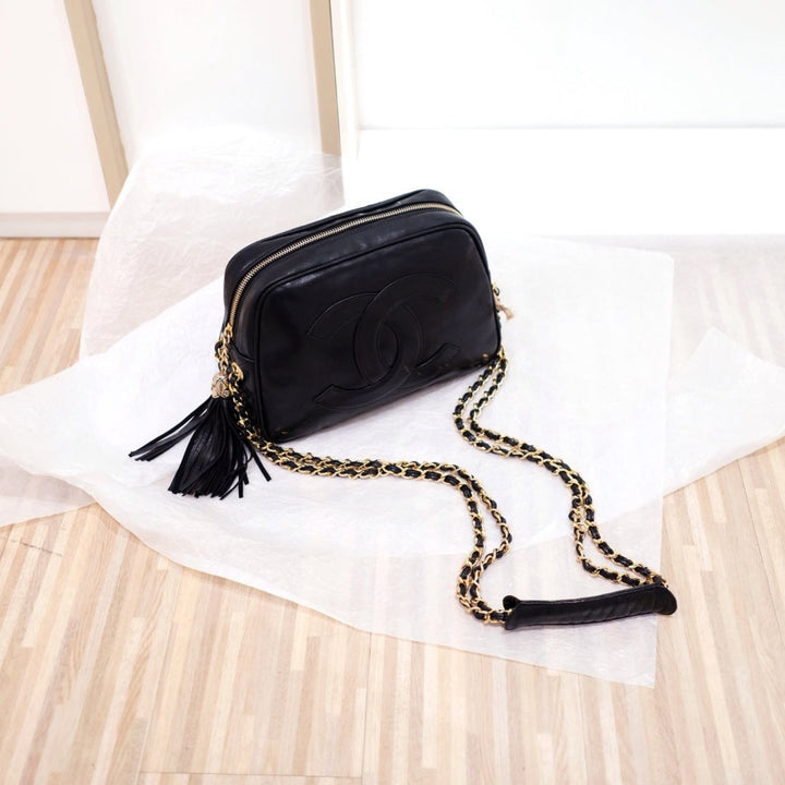 Chanel vintage camera chain bag
