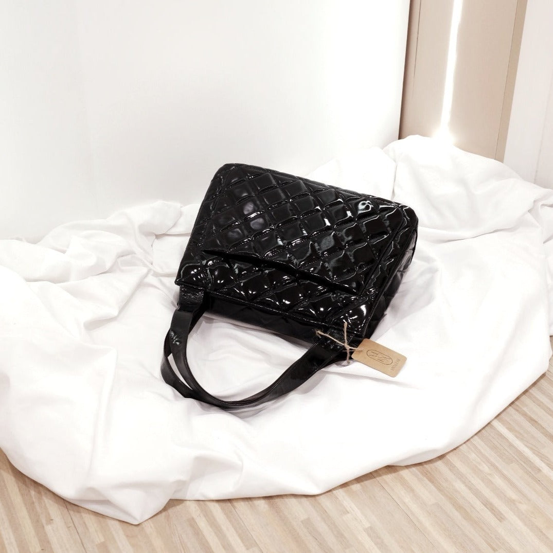 Chanel mademoiselle quilted matelasse tote bag