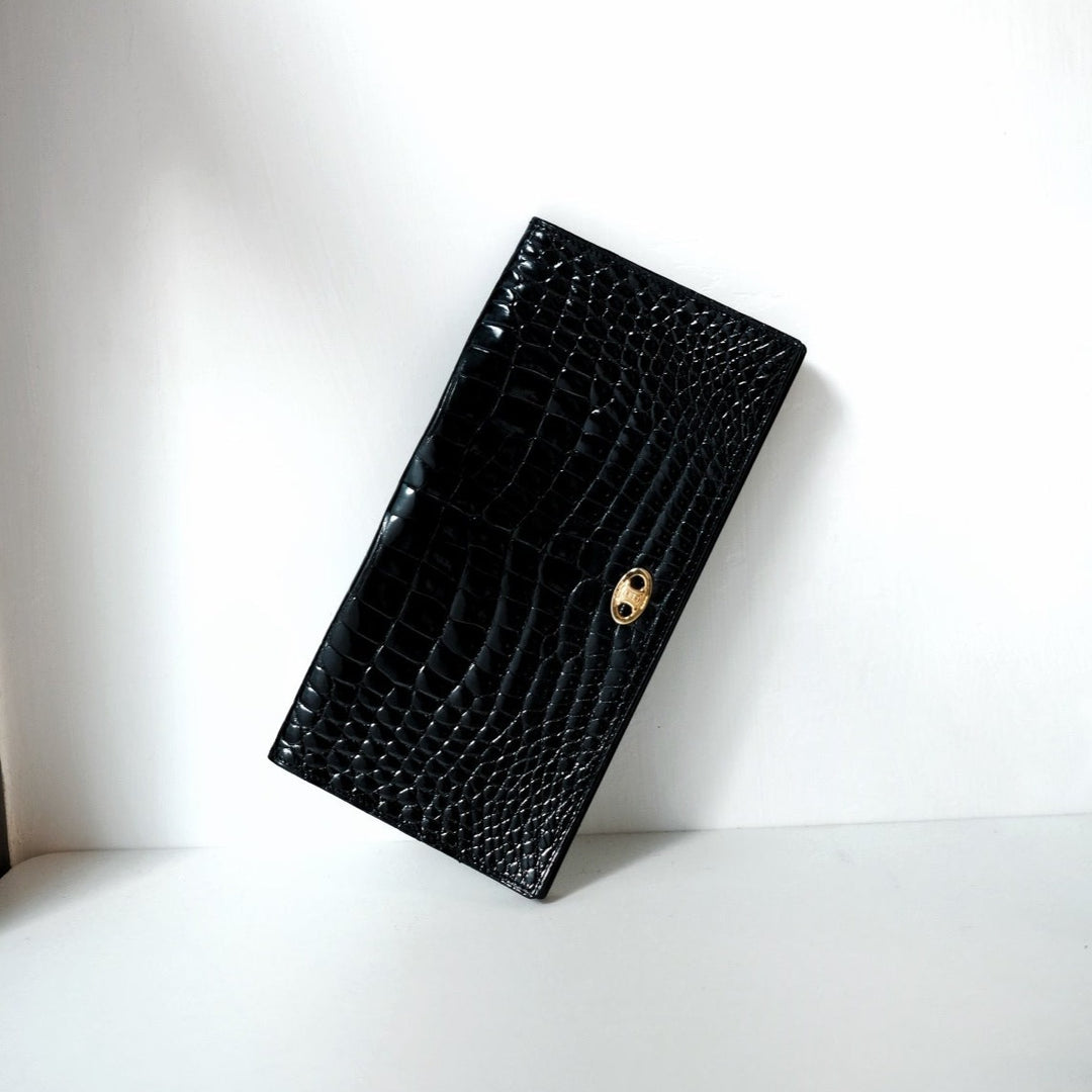 Celine crocodile pattern long wallet