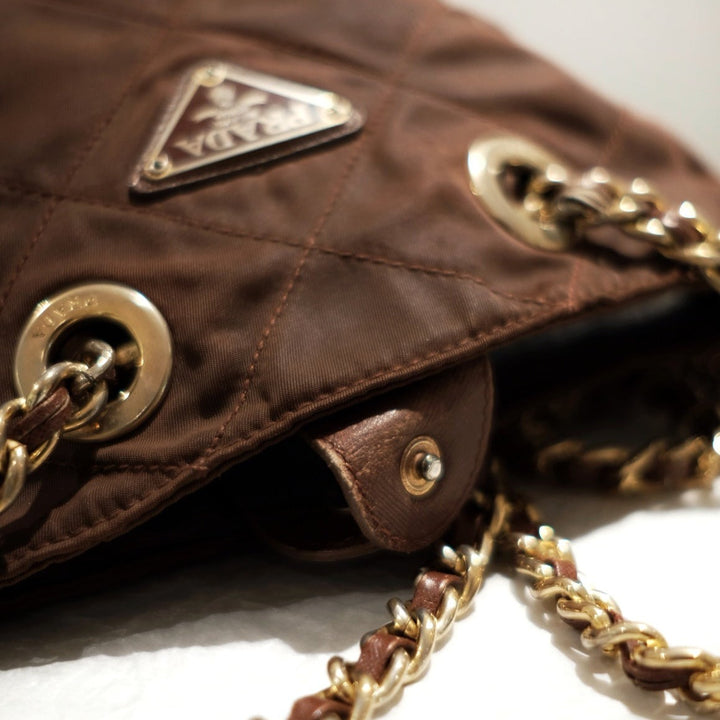 Prada vintage nylon chain bag