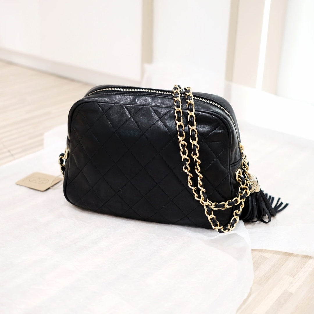 Chanel vintage camera chain bag