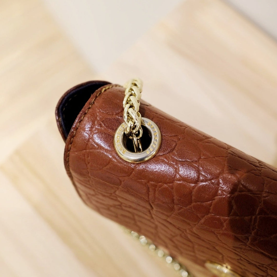 Burberry vintage check tartan bag +chain