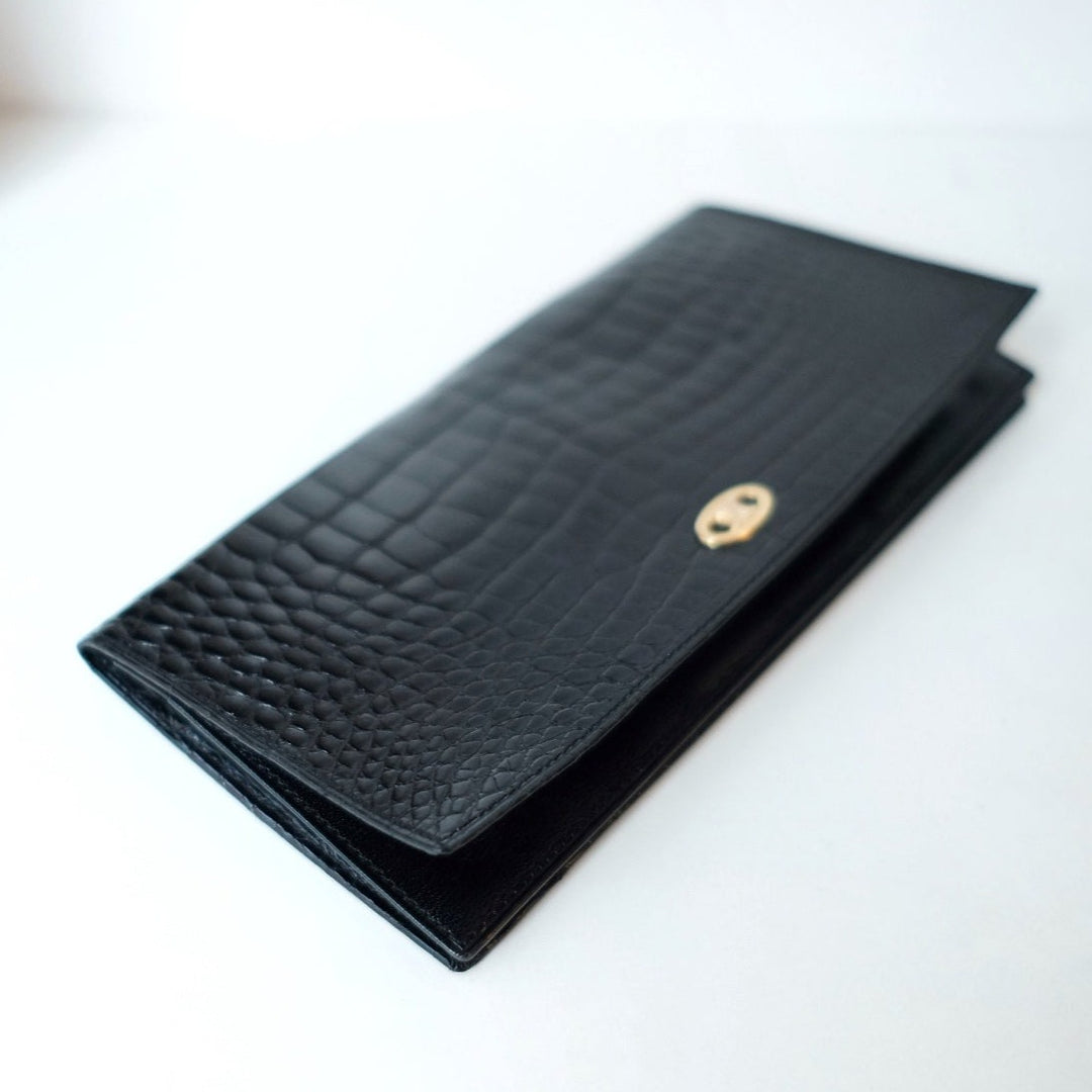Celine crocodile pattern long wallet
