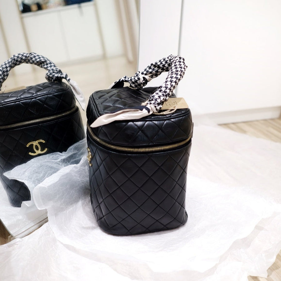 Chanel vintage coco lambskin wash handbag