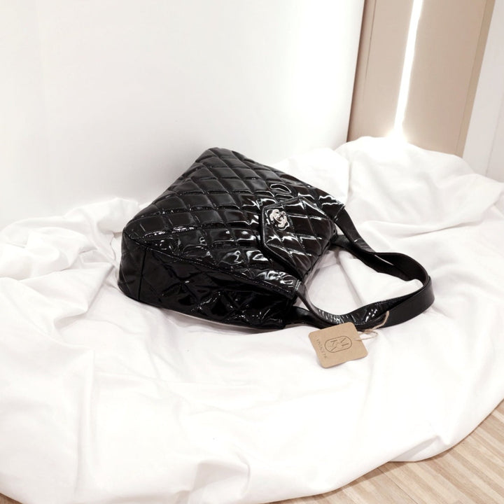 Chanel mademoiselle quilted matelasse tote bag