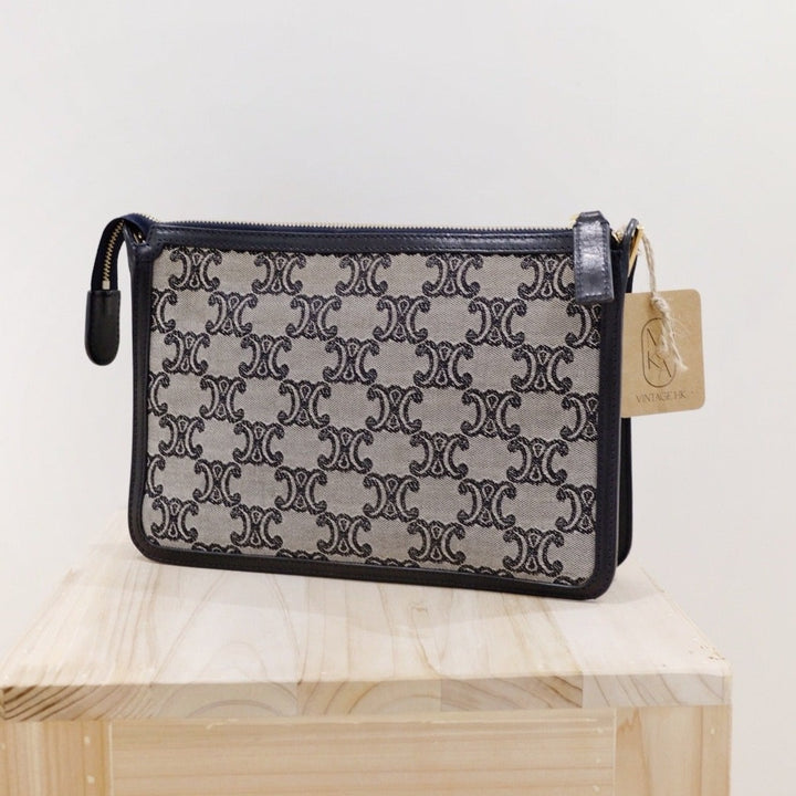 Celine Triomphe Chain Bag（navy）