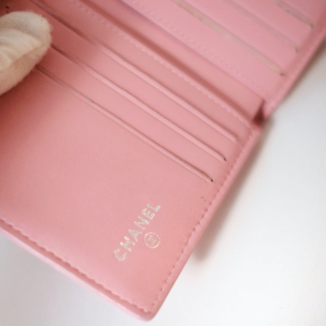 Chanel lambskin short wallet