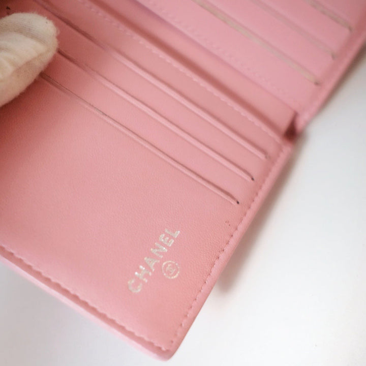 Chanel lambskin short wallet