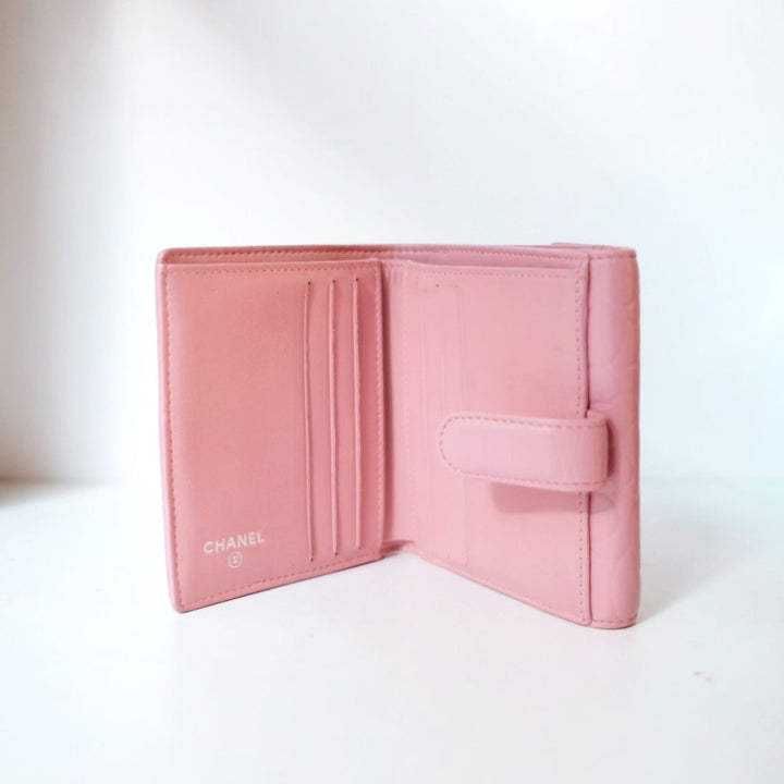 Chanel lambskin short wallet