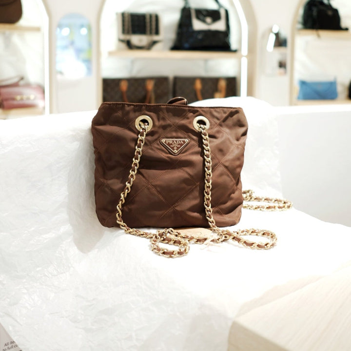 Prada vintage nylon chain bag