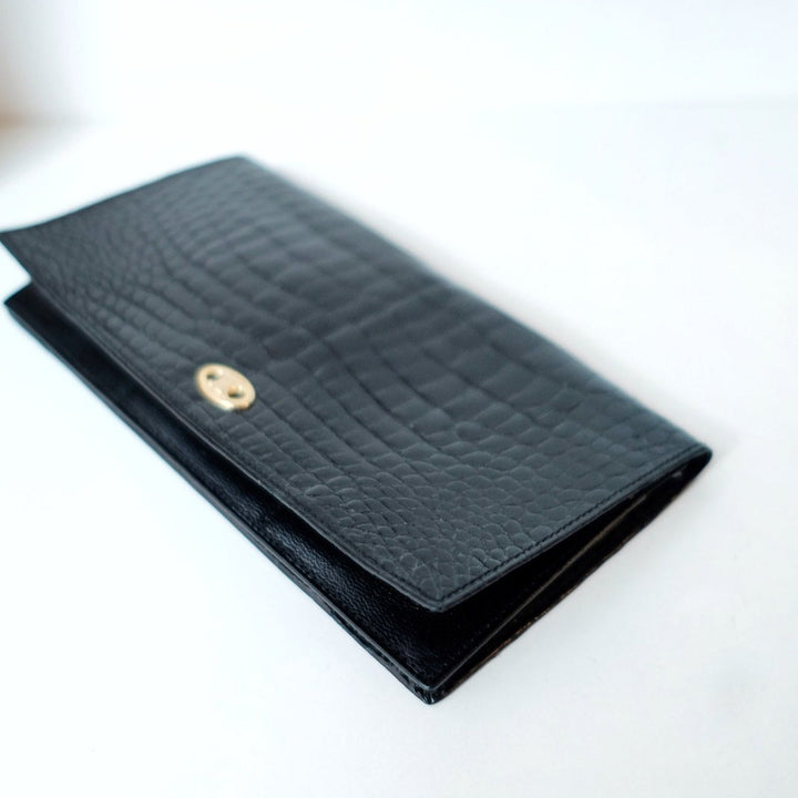 Celine crocodile pattern long wallet