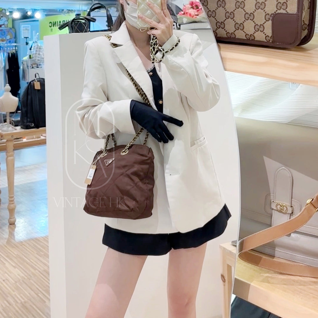 Prada vintage nylon chain bag