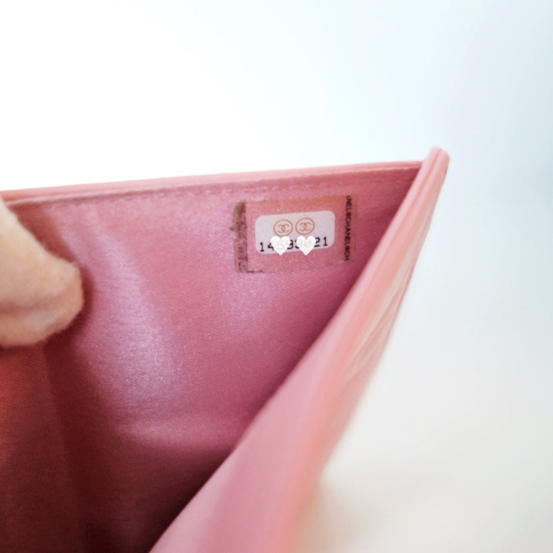 Chanel lambskin short wallet
