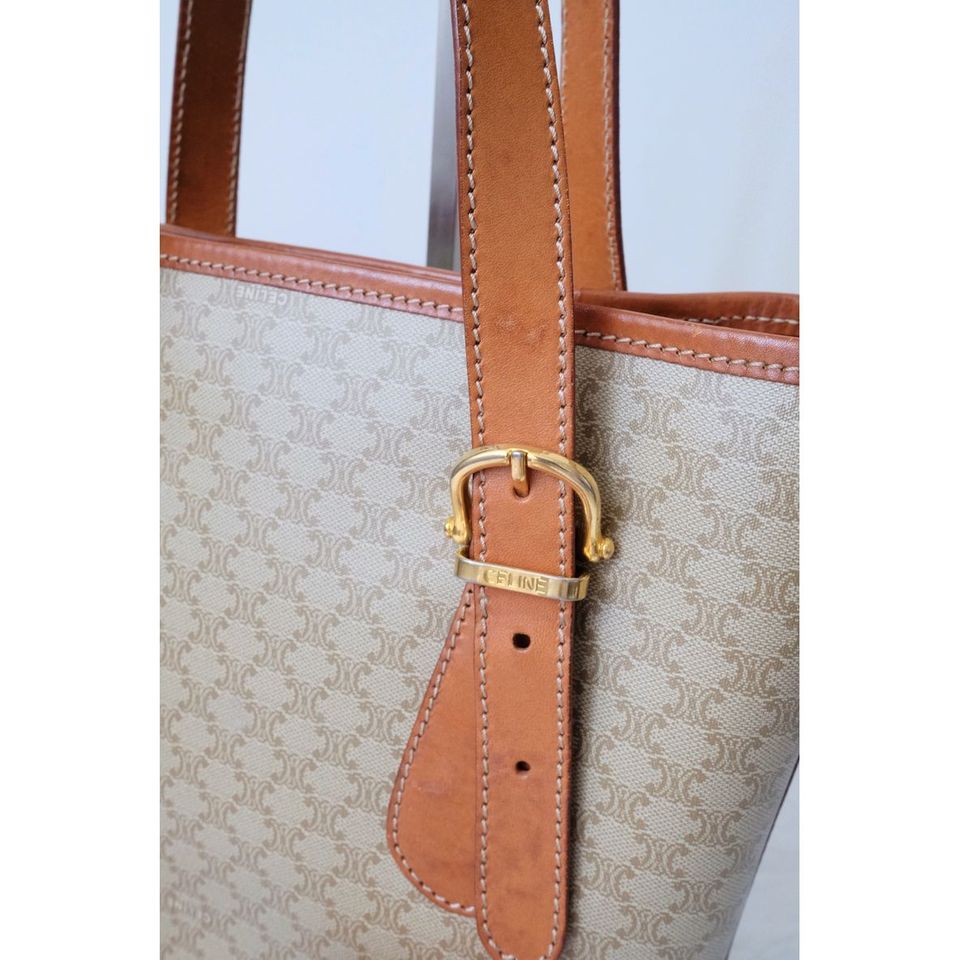 Celine triomphe vintage cloth tote bag