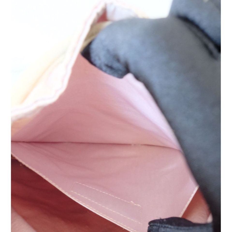 Chanel vintage pink silk drawstring backpack