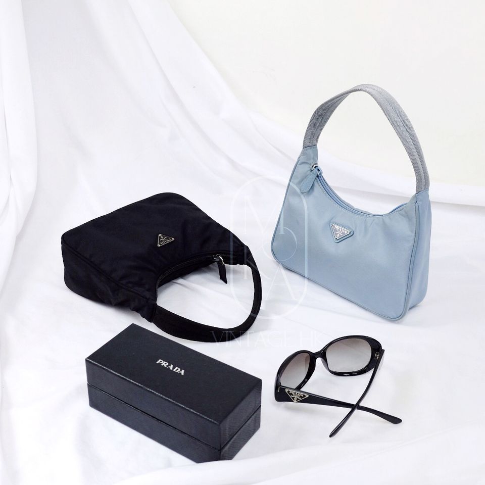 Prada nylon hobo bag