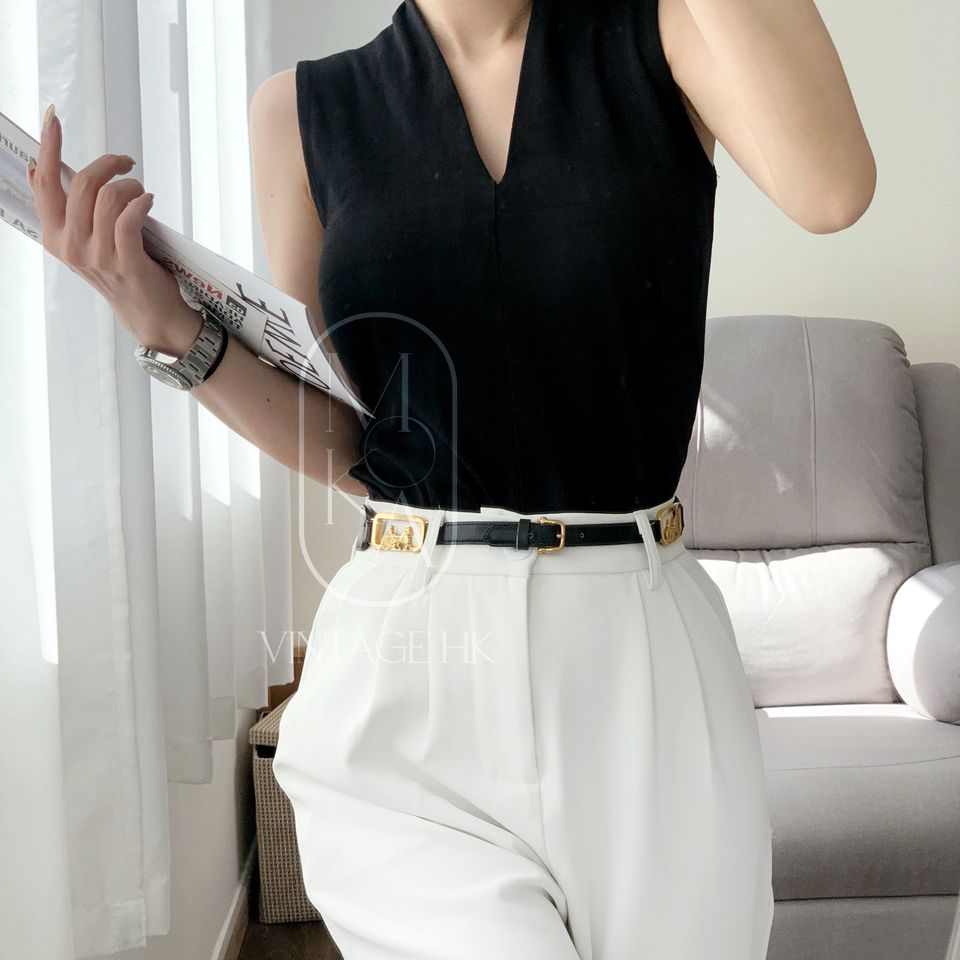 Celine vintage horse carriage leather belt