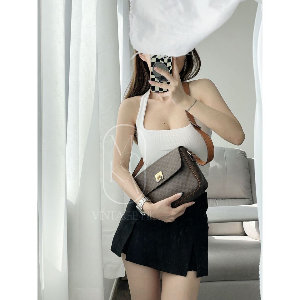 Celine vintage macadam shoulder bag