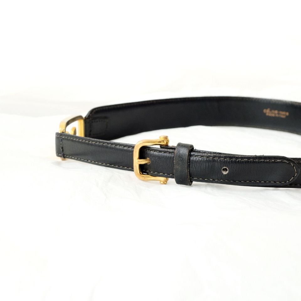 Celine vintage horse carriage leather belt