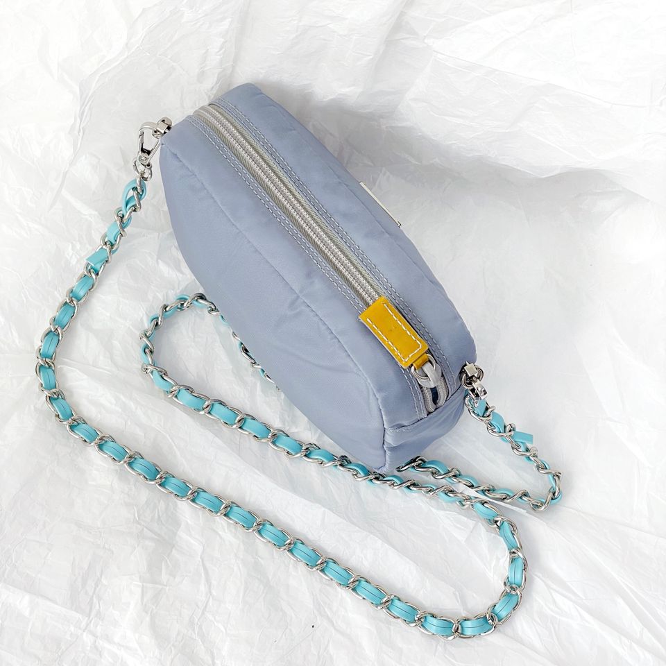 Prada nylon clutch+chain