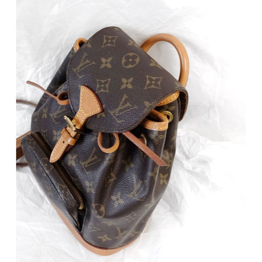Louis Vuitton montsouris vintage leather backpack