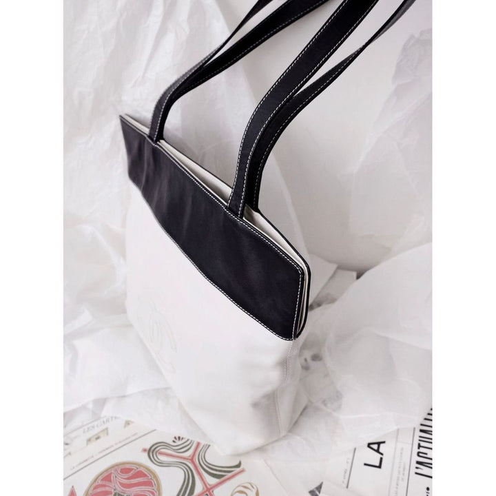 Chanel vintage sheepskin tote bag