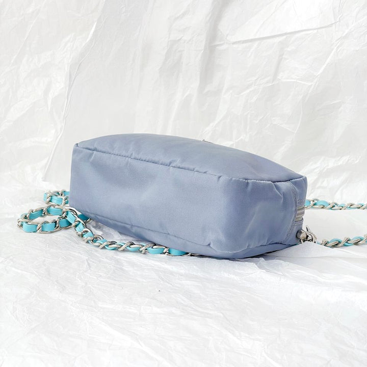 Prada nylon clutch+chain