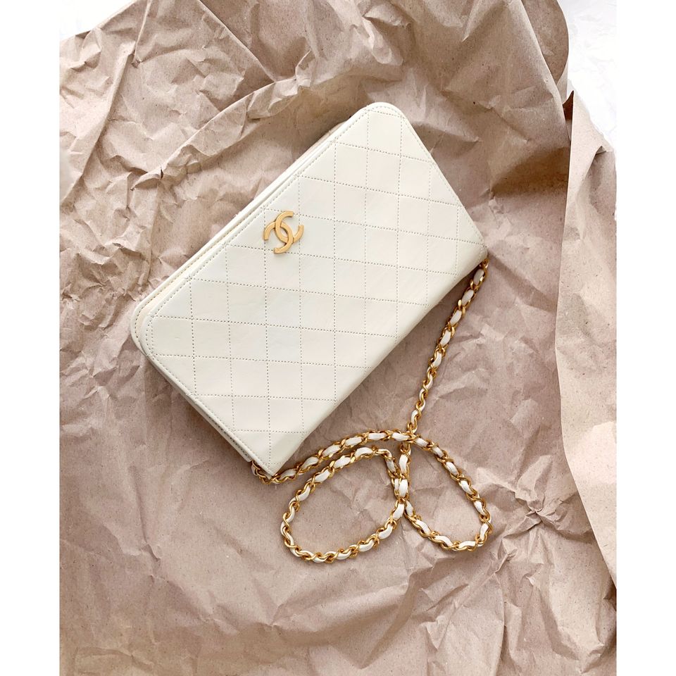 Chanel vintage quilted single flap bag