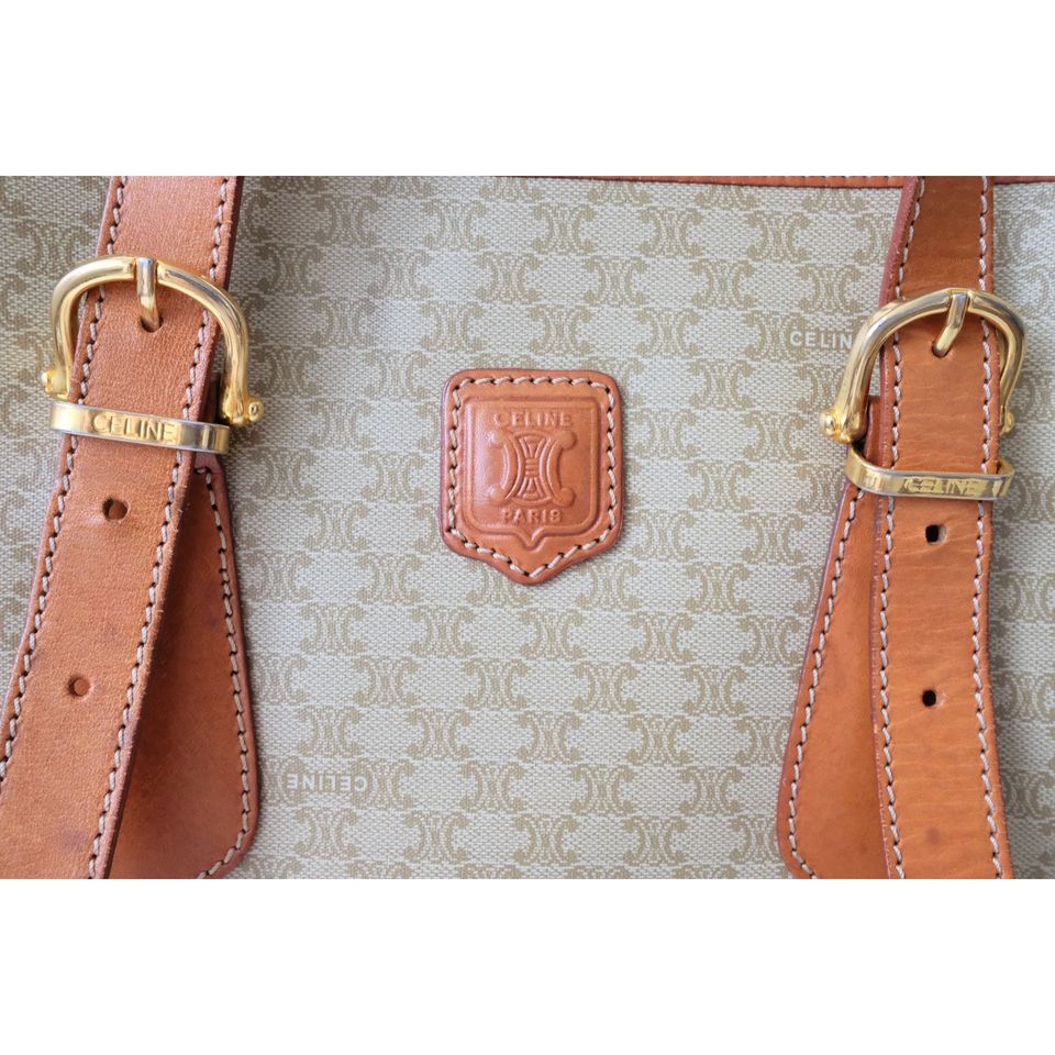 Celine triomphe vintage cloth tote bag