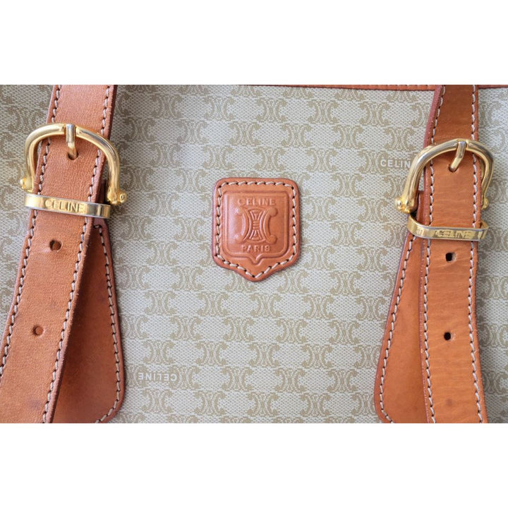 Celine triomphe vintage cloth tote bag