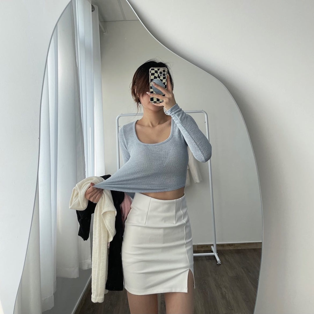 U型下擺top／4色入／Free size