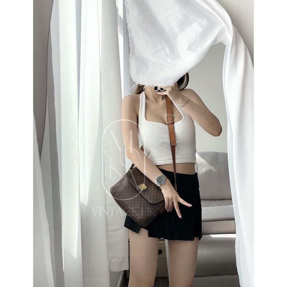 Celine vintage macadam shoulder bag