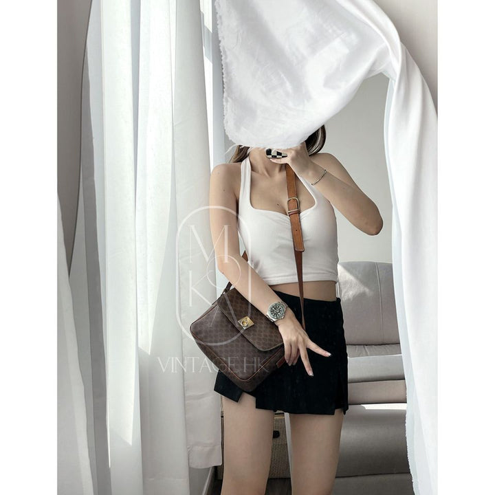 Celine vintage macadam shoulder bag