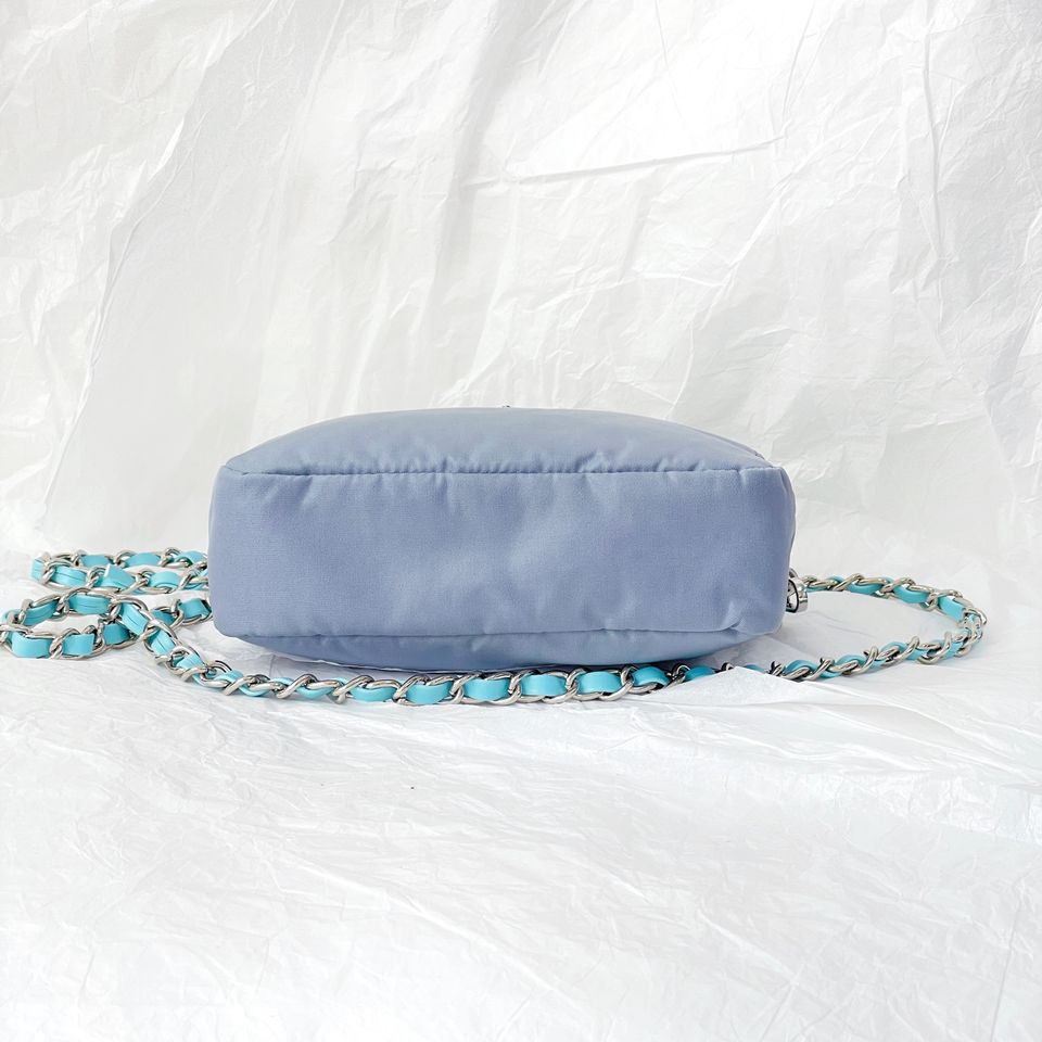 Prada nylon clutch+chain