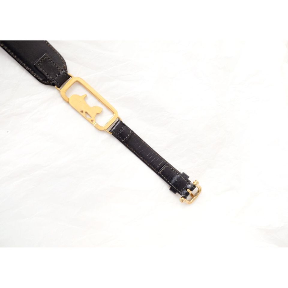 Celine vintage horse carriage leather belt