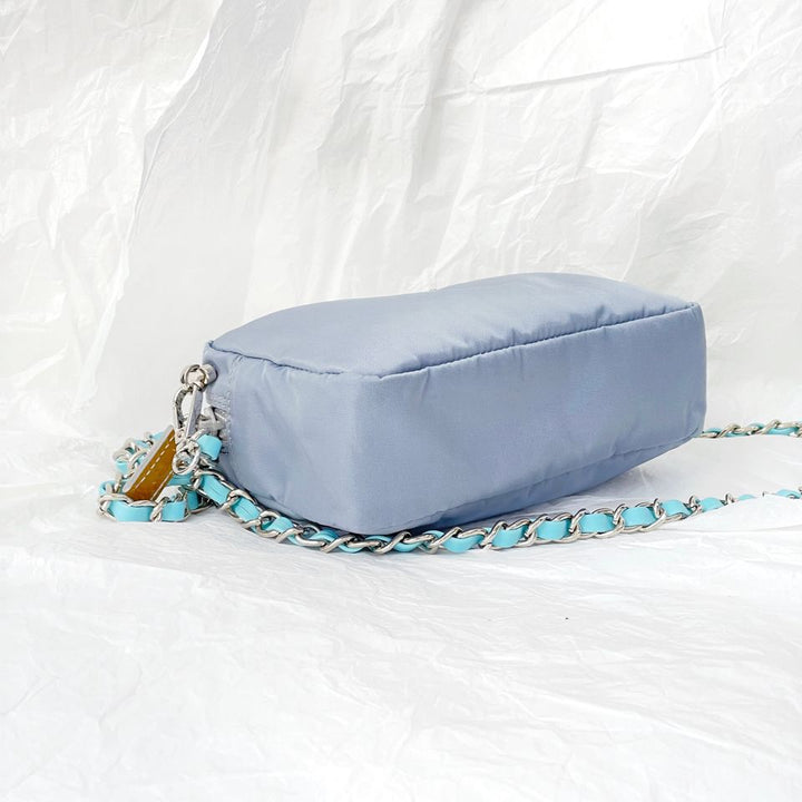 Prada nylon clutch+chain