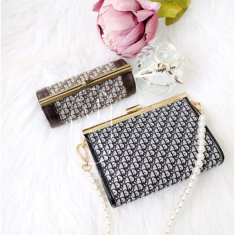Dior vintage monogram coin purse