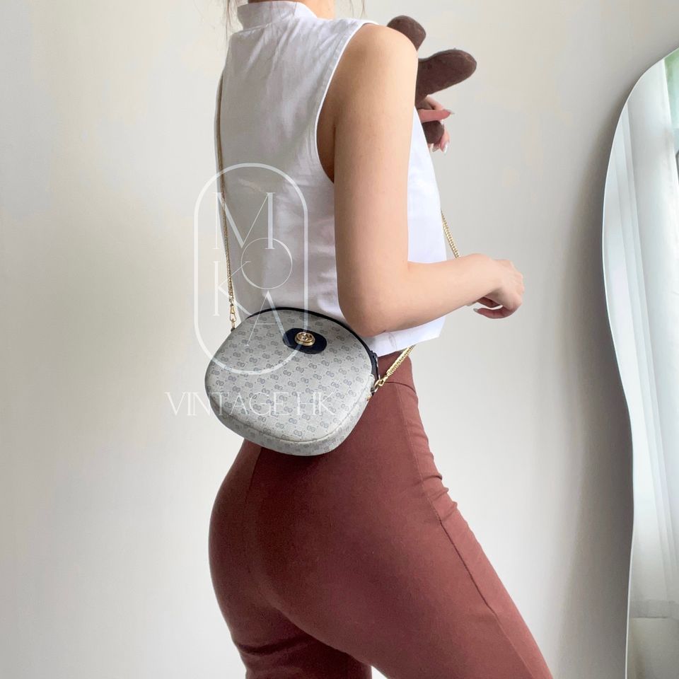 Gucci vintage monogram GG round crossbody bag