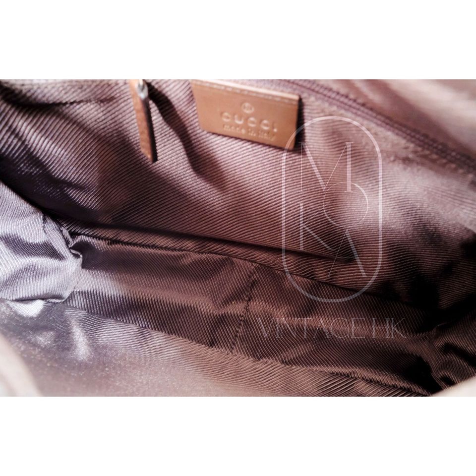 Gucci vintage 90s canvas and leather croissant bag