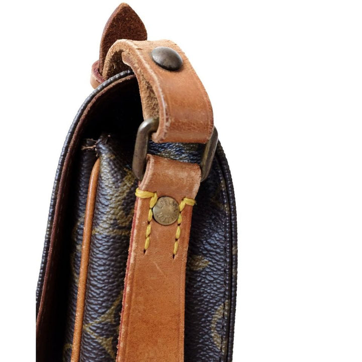 Louis Vuitton shoulder cartouchiere mini vintage brown monogram canvas leather cross body bag