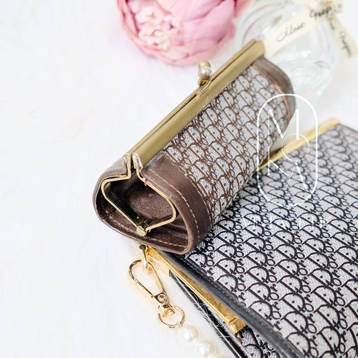 Dior vintage monogram coin purse