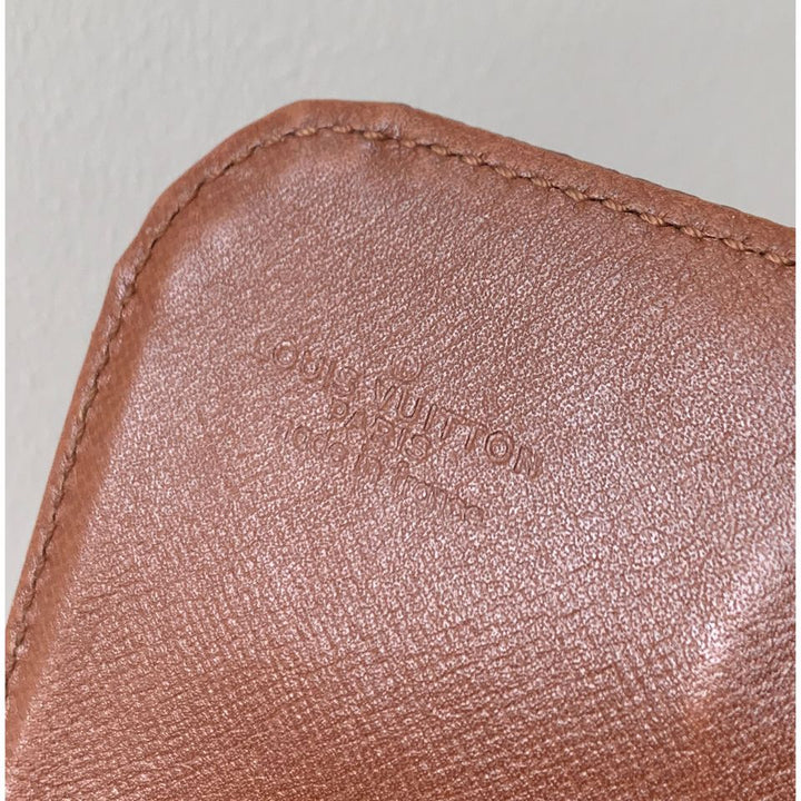 Louis Vuitton shoulder cartouchiere mini vintage brown monogram canvas leather cross body bag