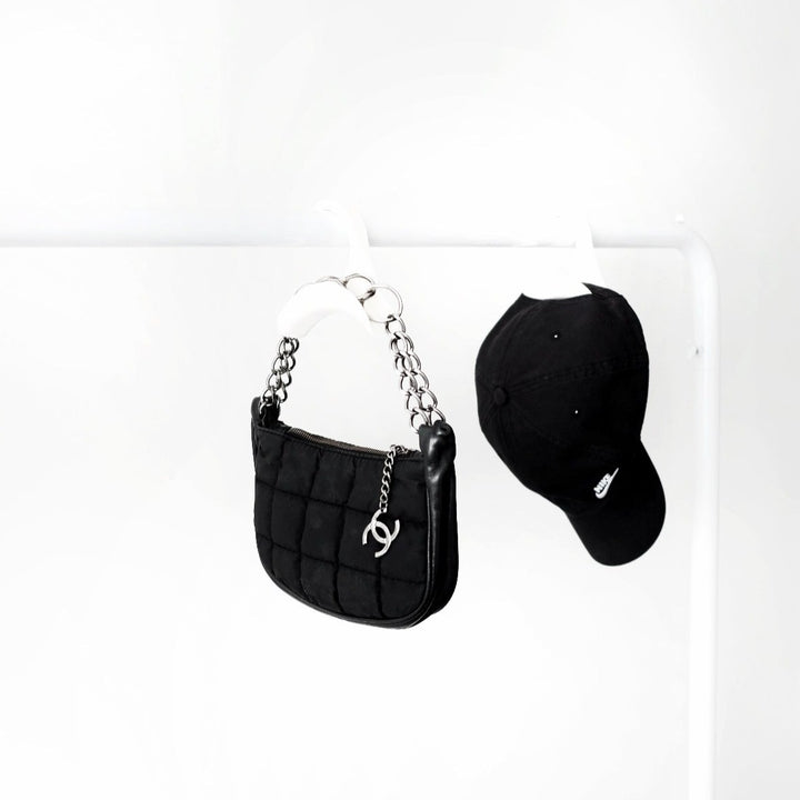 Chanel black chocolate bar nylon pochette