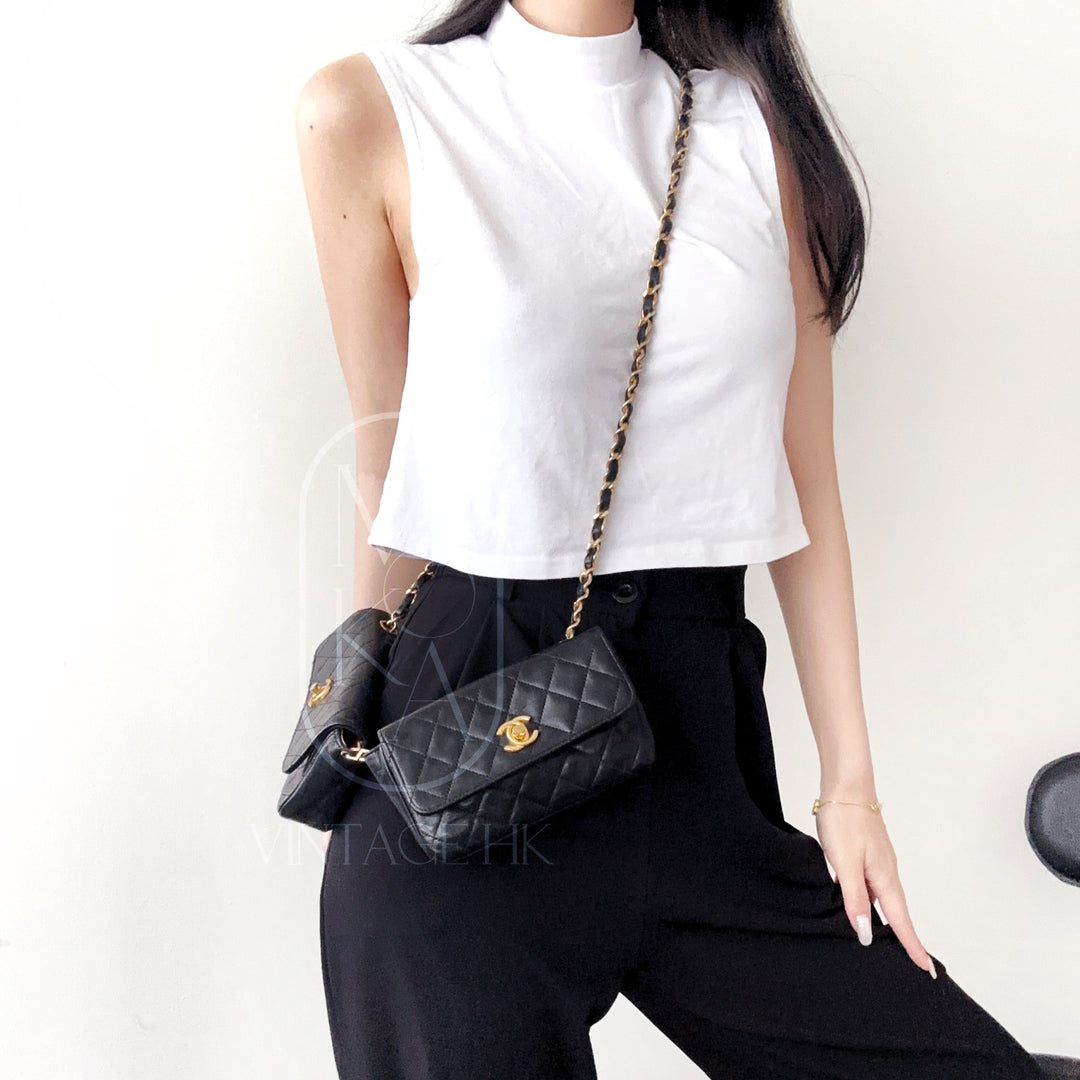 Chanel vintage quilted lambskin mini bags