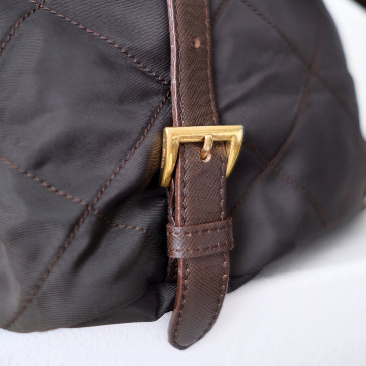 Prada matelasse nylon leather backpack