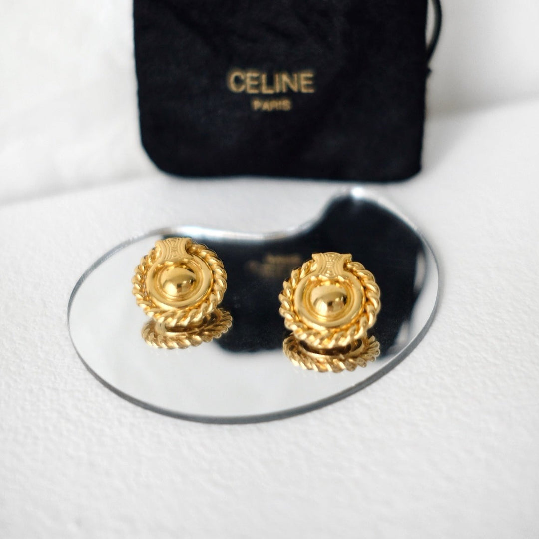 Celine vintage gold earrings